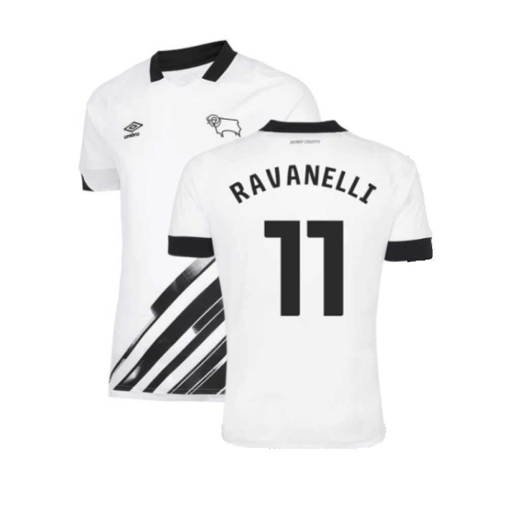Derby County 2022-23 Home Shirt (Sponsorless) (L) (Ravanelli 11) (Mint)_0