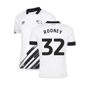 Derby County 2022-23 Home Shirt (Sponsorless) (L) (Rooney 32) (Mint)_0