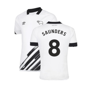 Derby County 2022-23 Home Shirt (Sponsorless) (S) (Saunders 8) (Excellent)_0