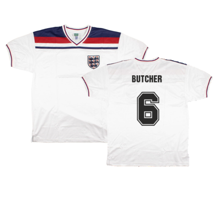 England 1980-82 Score Draw Replica Home Shirt (XL) (Good) (Butcher 6)