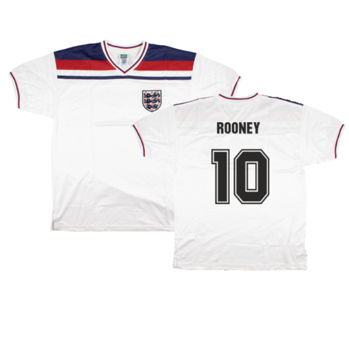 England 1980-82 Score Draw Replica Home Shirt (XL) (Excellent) (Rooney 10)