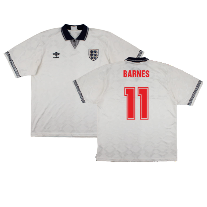 England 1990-92 Home Shirt (S) (Good) (Barnes 11)