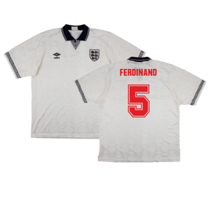 England 1990-92 Home Shirt (M) (Excellent) (Ferdinand 5)_0