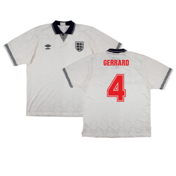 England 1990-92 Home Shirt (S) (Good) (Gerrard 4)