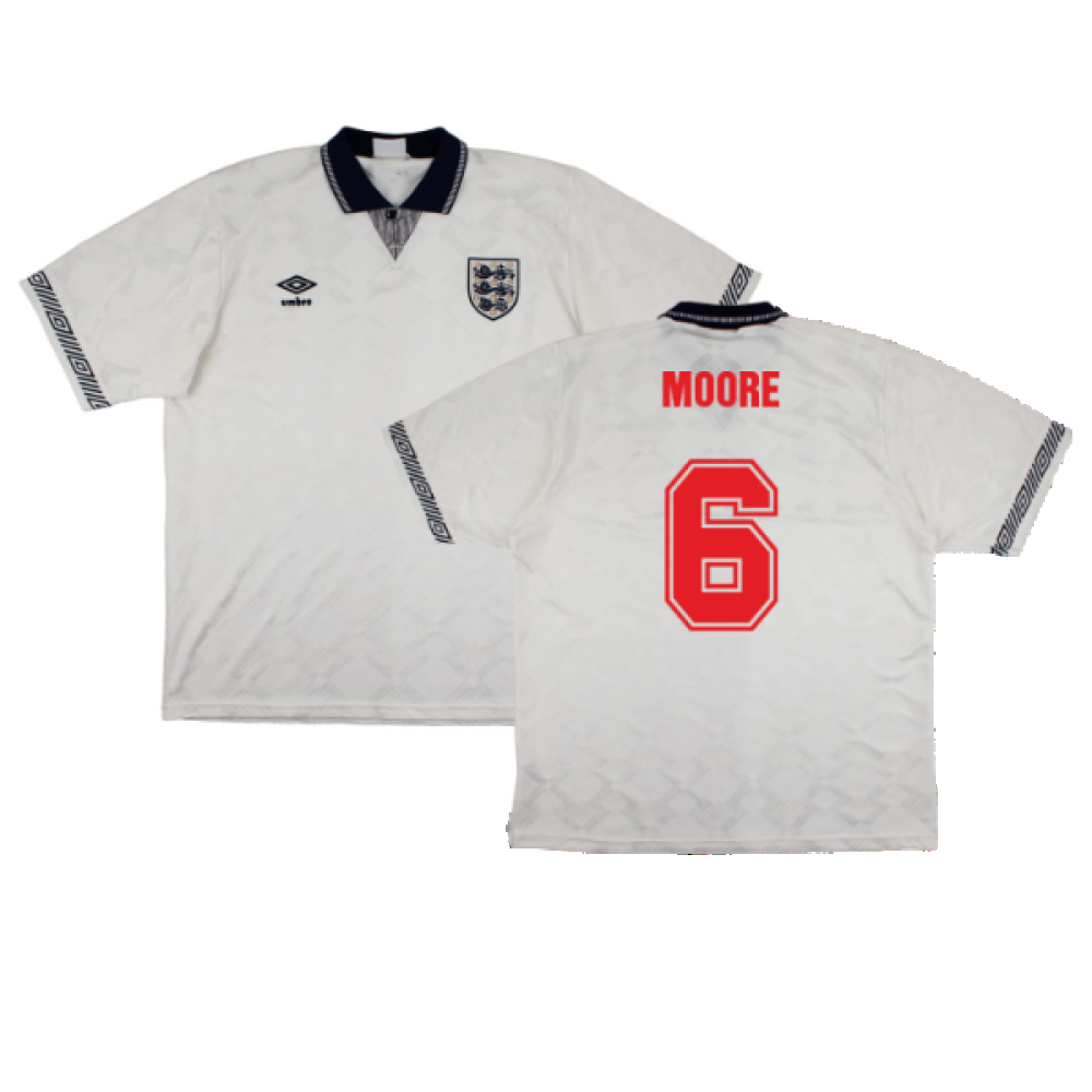 England 1990-92 Home Shirt (L) (Very Good) (Moore 6)_0