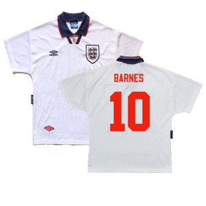 England 1993-1995 Home Shirt (XL) (Very Good) (Barnes 10)_0