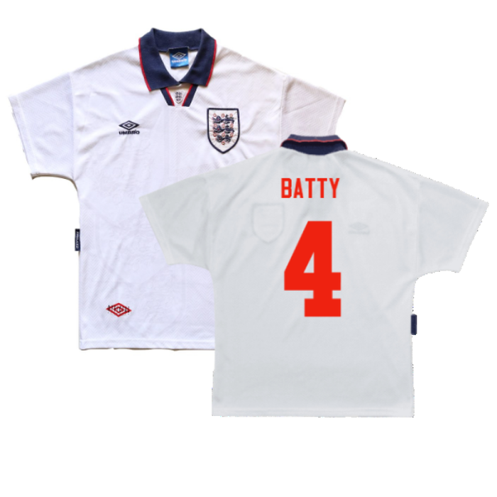 England 1993-1995 Home Shirt (L) (Good) (Batty 4)