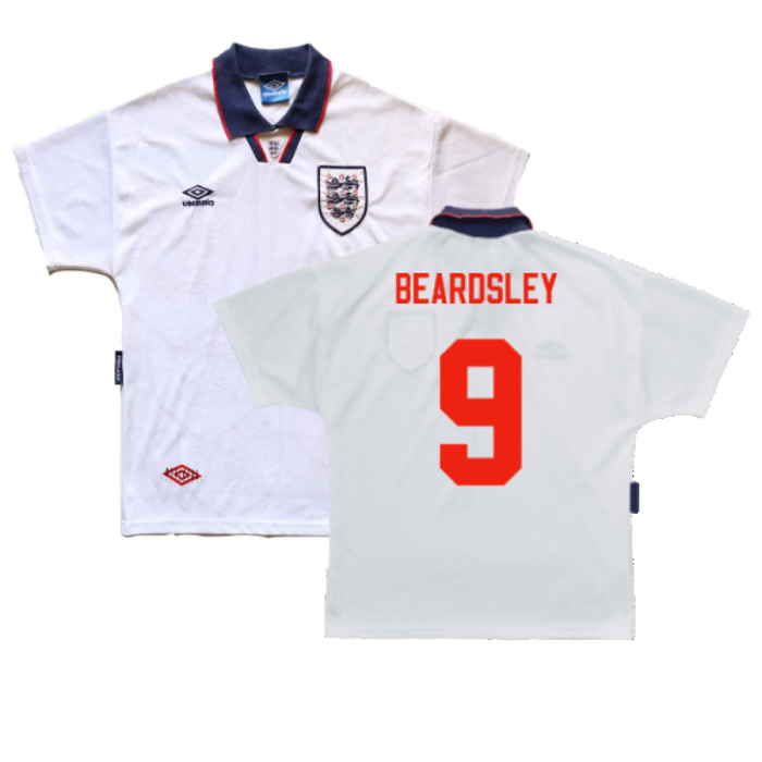 England 1993-1995 Home Shirt (L) (Excellent) (Beardsley 9)