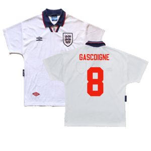 England 1993-1995 Home Shirt (L) (Good) (Gascoigne 8)_0