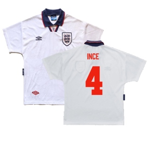 England 1993-1995 Home Shirt (XL) (Very Good) (Ince 4)_0