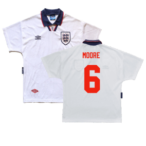 England 1993-1995 Home Shirt (L) (Excellent) (Moore 6)_0