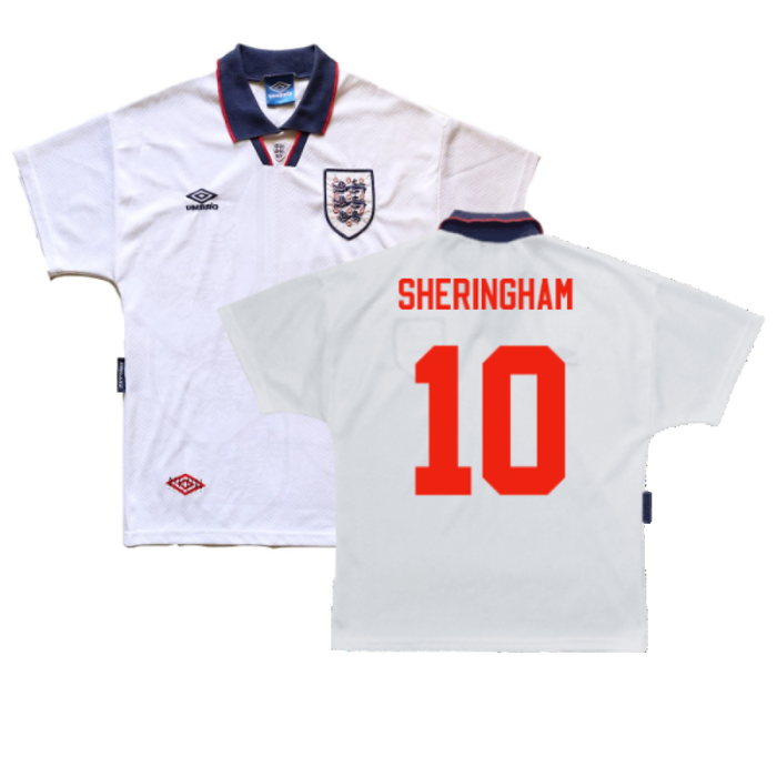 England 1993-1995 Home Shirt (L) (Excellent) (Sheringham 10)