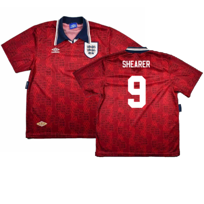 England 1993-95 Away Shirt (L) (Mint) (Shearer 9)