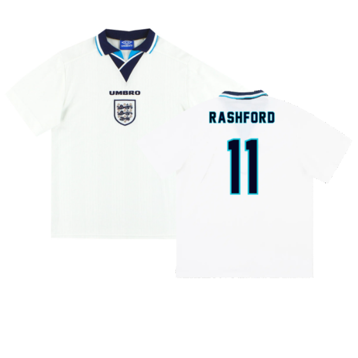 England 1995-97 Home Shirt (XL) (Excellent) (Rashford 11)