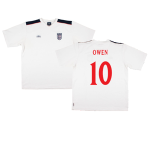 England 1999-2001 Umbro Training Shirt (L) (Very Good) (Owen 10)_0