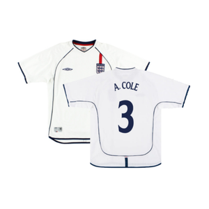 England 2001-03 Home Shirt (XL) (Very Good) (A. Cole 3)_0