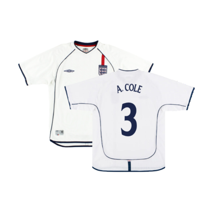 England 2001-03 Home Shirt (XXL) (Excellent) (A. Cole 3)