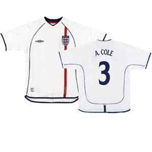 England 2001-03 Home Shirt (XL) (Good) (A. Cole 3)_0