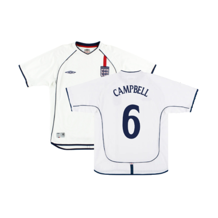 England 2001-03 Home Shirt (Good) (Campbell 6)