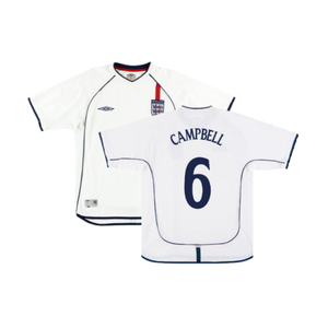 England 2001-03 Home Shirt (XL) (Very Good) (Campbell 6)_0