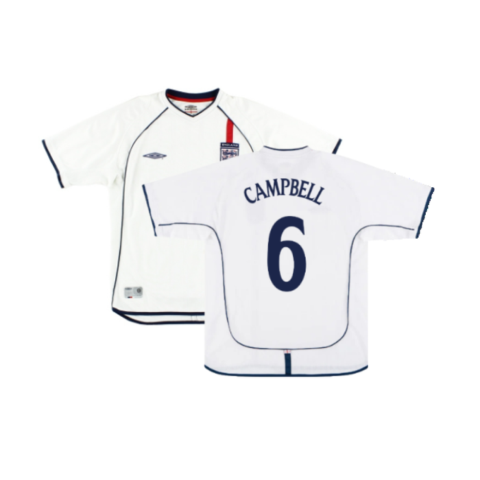 England 2001-03 Home Shirt (XL) (Fair) (Campbell 6)