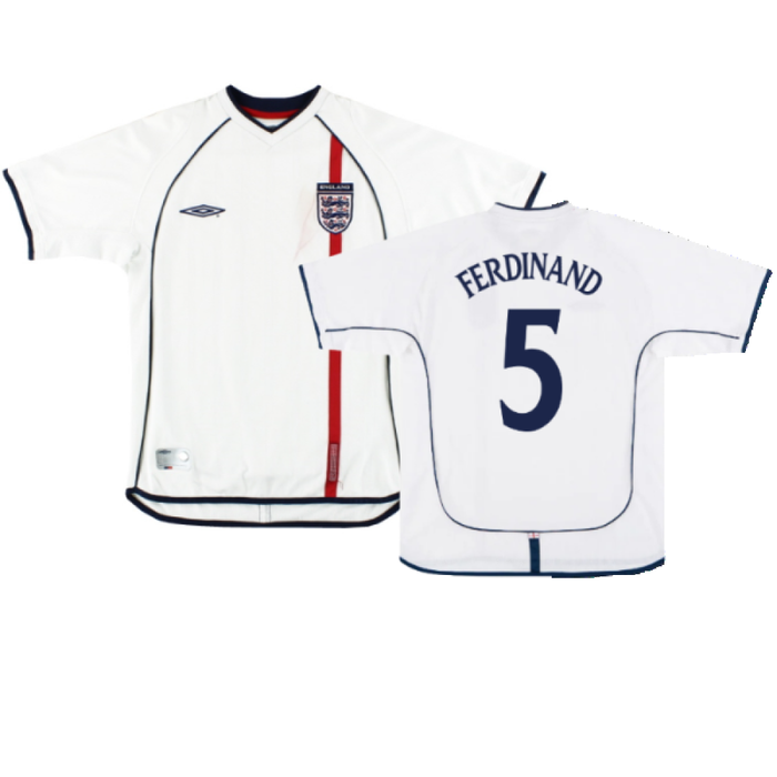 England 2001-03 Home Shirt (L) (Good) (FERDINAND 5)