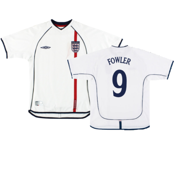 England 2001-03 Home Shirt (M) (Very Good) (Fowler 9)