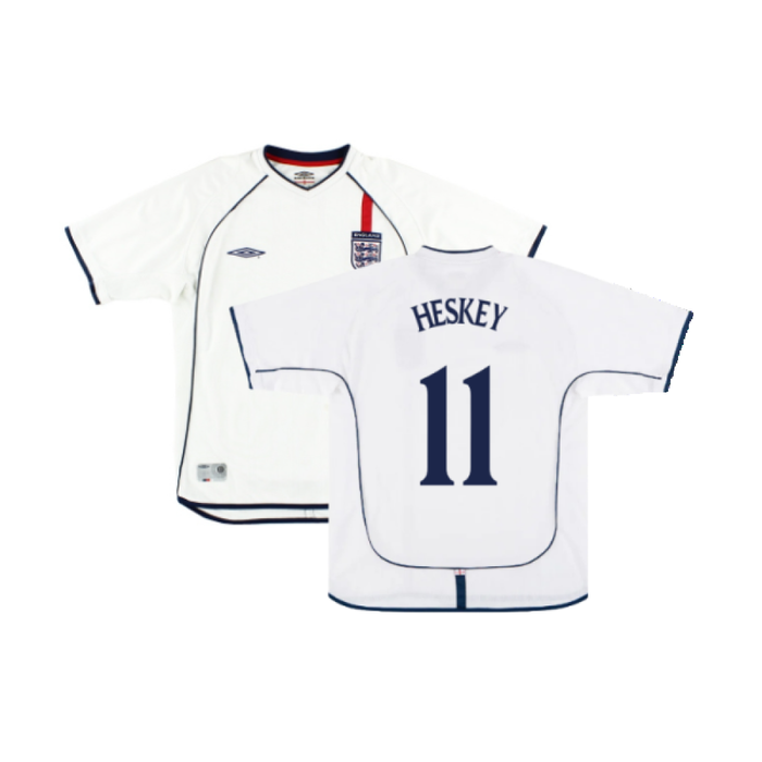 England 2001-03 Home Shirt (Fair) (Heskey 11)