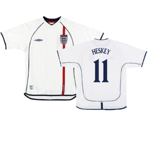 England 2001-03 Home Shirt (XL) (Good) (Heskey 11)_0