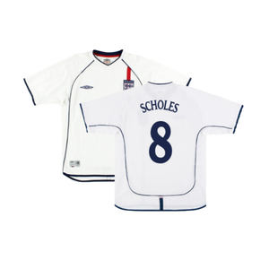 England 2001-03 Home Shirt (XL) (Fair) (Scholes 8)_0