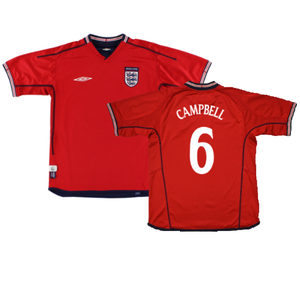 England 2002-04 Away Shirt (S) (Very Good) (Campbell 6)_0