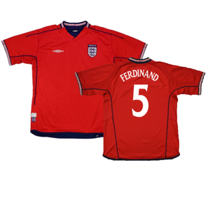 England 2002-04 Away Shirt (L) (Fair) (FERDINAND 5)_0