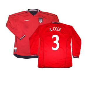 England 2002-04 Away L/S Shirt (L) (Good) (A. Cole 3)_0