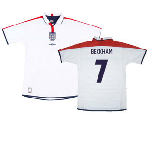 England 2003-05 Home Shirt (XL) (Very Good) (Beckham 7)_0