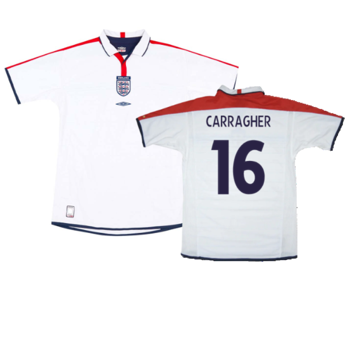 England 2003-05 Home Shirt (XL) (Very Good) (Carragher 16)