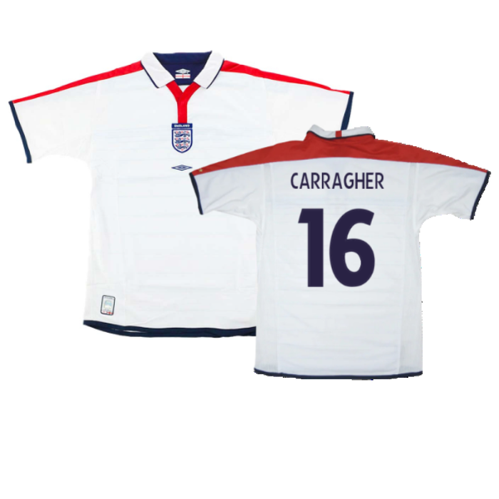 England 2003-05 Home Shirt (XL) (Fair) (Carragher 16)