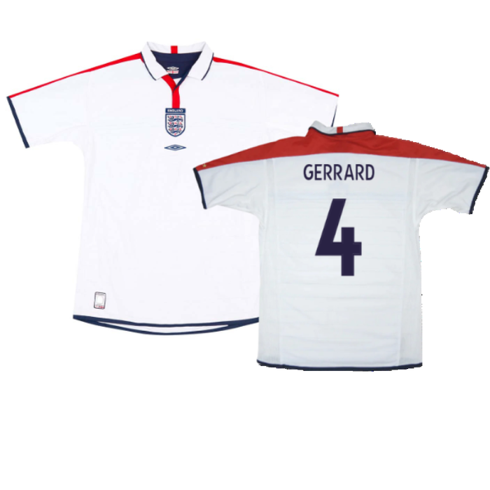 England 2003-05 Home Shirt (XL) (Very Good) (Gerrard 4)