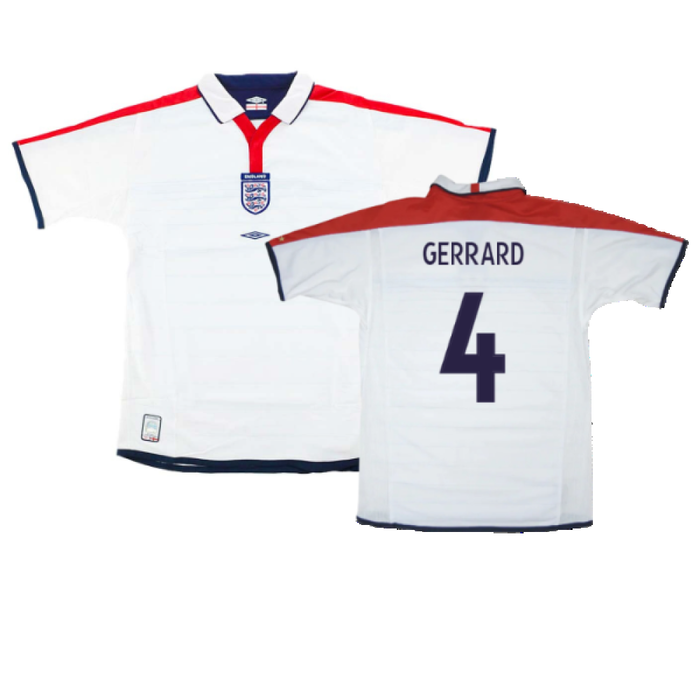 England 2003-05 Home Shirt (S) (Very Good) (Gerrard 4)