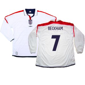 England 2003-05 Home L/S (M) (Excellent) (Beckham 7)_0