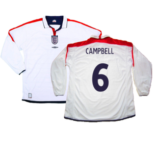 England 2003-05 Home L/S Shirt (M) (Excellent) (Campbell 6)_0