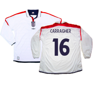 England 2003-05 Home L/S Shirt (M) (Excellent) (Carragher 16)_0