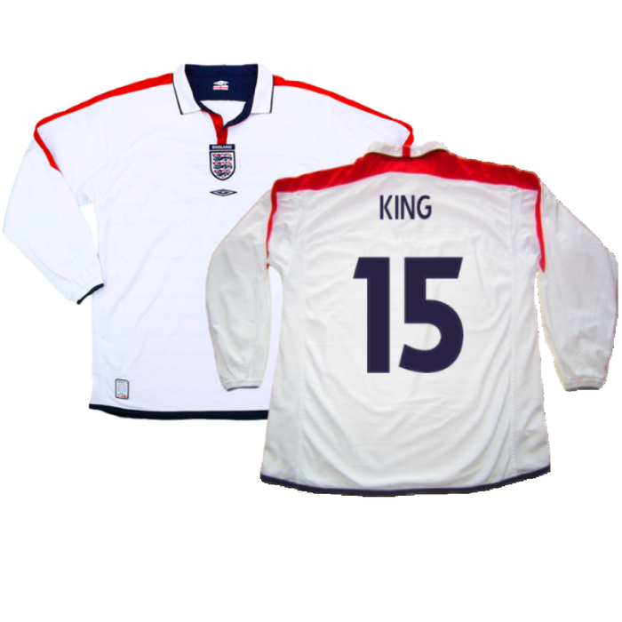 England 2003-05 Home L/S Shirt (M) (Excellent) (King 15)