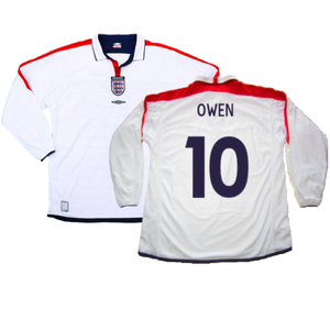 England 2003-05 Home L/S Shirt (M) (Excellent) (Owen 10)_0