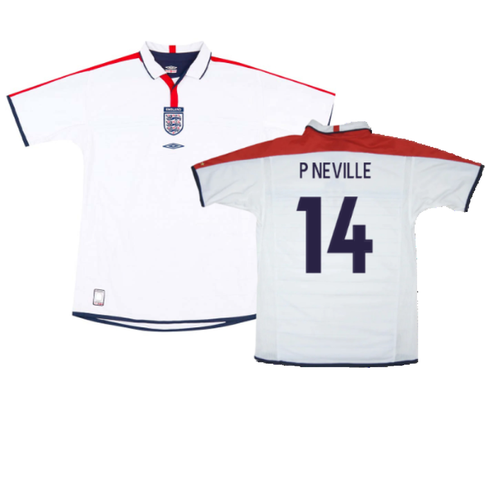 England 2003-05 Home (XL) (Good) (P Neville 14)