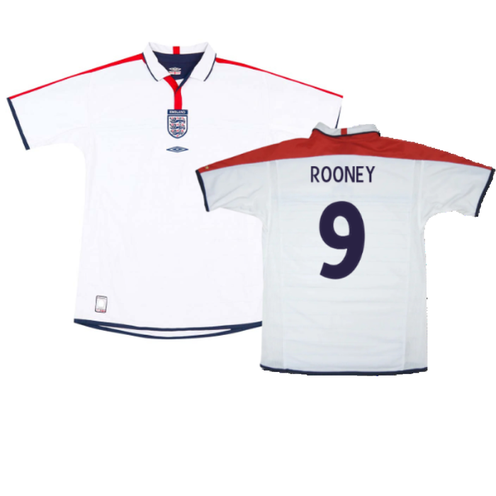 England 2003-05 Home Shirt (XL) (Mint) (Rooney 9)