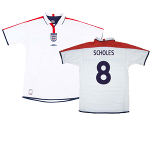 England 2003-05 Home Shirt (XL) (Very Good) (Scholes 8)_0