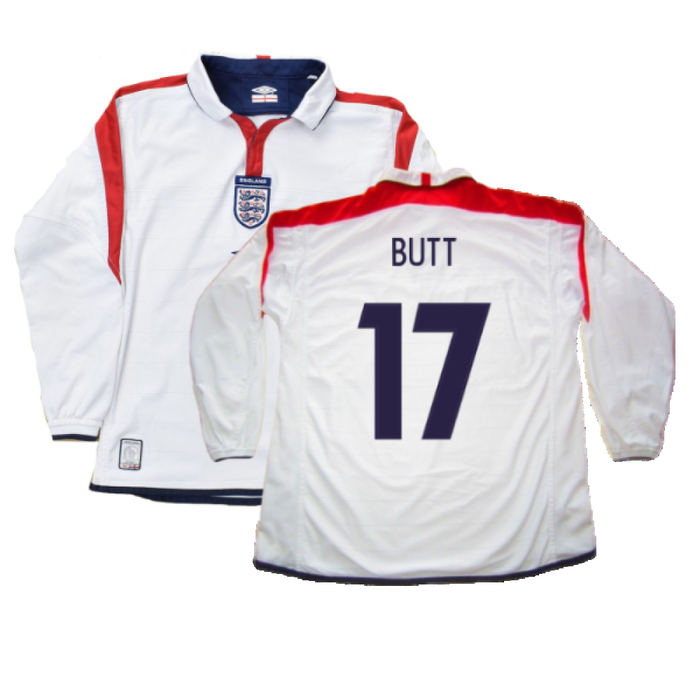 England 2003-05 Long Sleeved Home Shirt (L) (Excellent) (Butt 17)