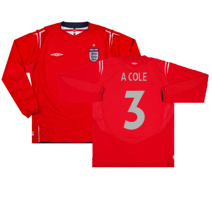 England 2004-06 Away L/S (L) (Excellent) (A Cole 3)