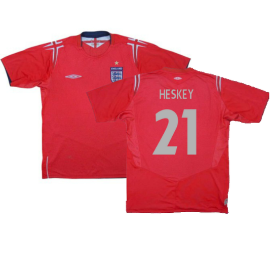 England 2004-06 Away Shirt (Very Good) (Heskey 21)_0