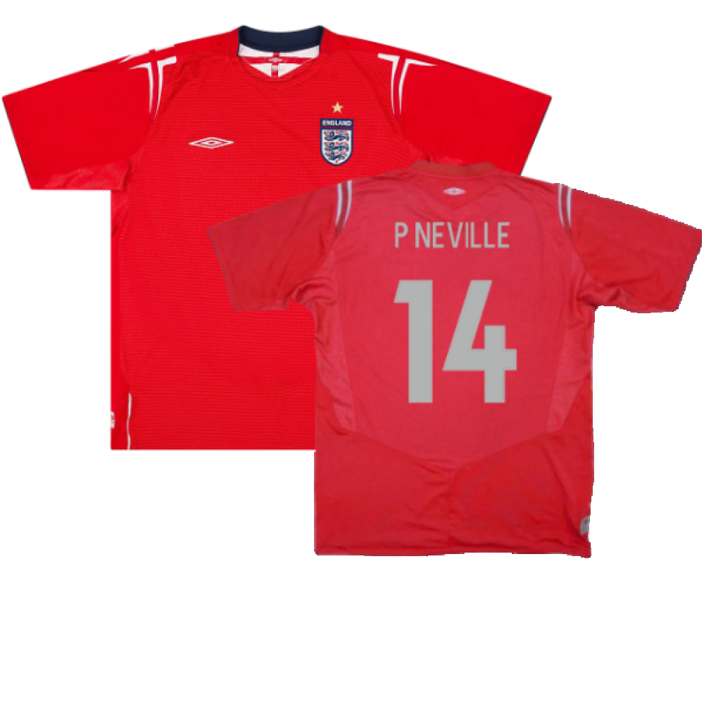 England 2004-06 Away Shirt (XL Boys) (Very Good) (P Neville 14)_0
